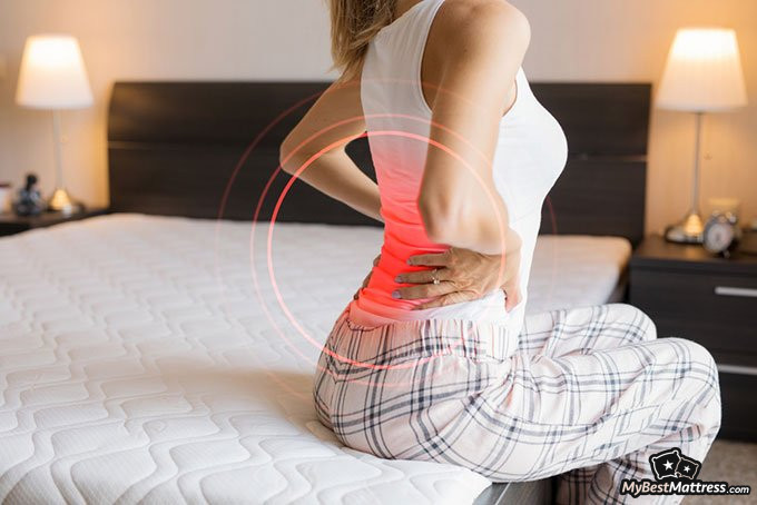 Mattress firmness scale: girl suffering from back pain Mattress firmness scale: girl suffering from back pain