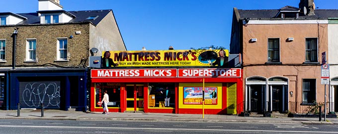 Best mattress Ireland: Mattress Mick's shop.