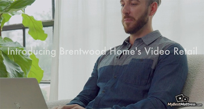 Brentwood Home mattress reviews: a man is having a Brentwood Home video consultation Brentwood Home mattress reviews: a man is having a Brentwood Home video consultation