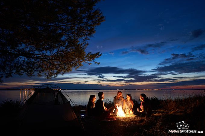 How to fix sleep schedule: camping , night by the fire with friends