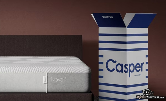 Casper Hybrid Mattress Reviews: the Nova hybrid mattress packaging. Casper Hybrid Mattress Reviews: the Nova hybrid mattress packaging.
