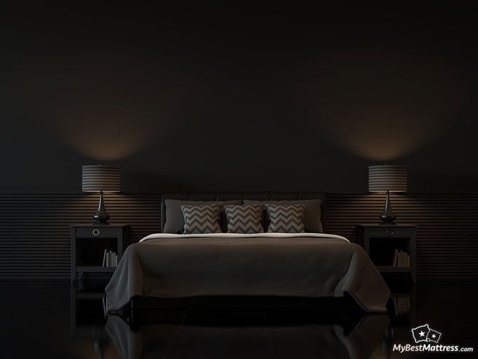 Natural sleep aid: dark comfortable bedroom Natural sleep aid: dark comfortable bedroom