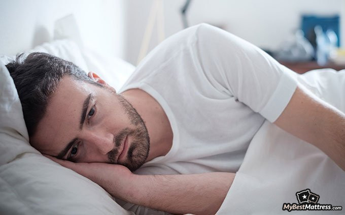 Sleeping too much: depressed man Sleeping too much: depressed man