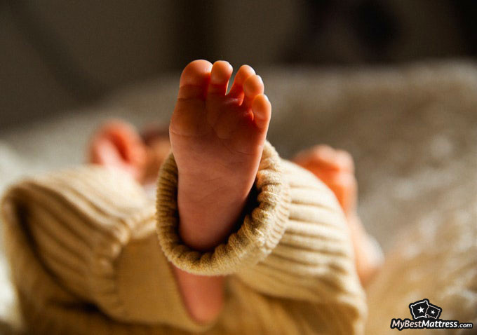 Do babies dream: baby sleeping with his foot up. Do babies dream: baby sleeping with his foot up.