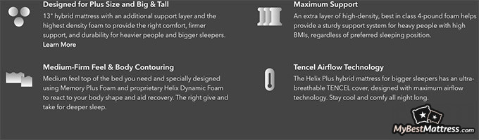 Helix Plus mattress review: mattress benefits. Helix Plus mattress review: mattress benefits.