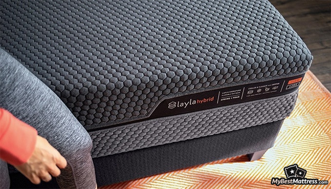 Layla Hybrid mattress review: corner part of the mattress seen from above Layla Hybrid mattress review: corner part of the mattress seen from above