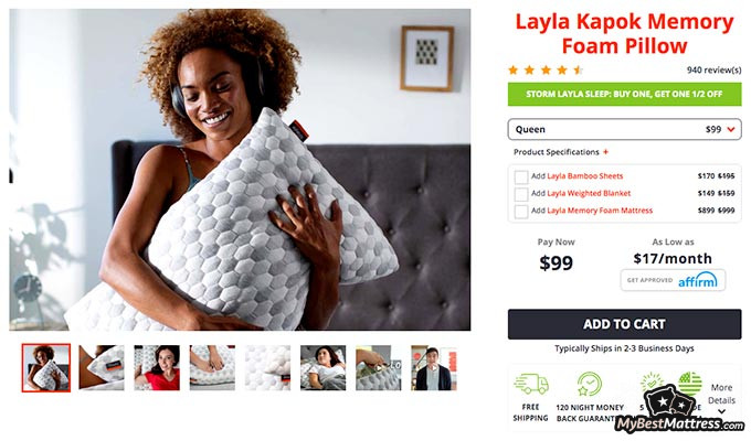Layla pillow review: the Layla pillow.