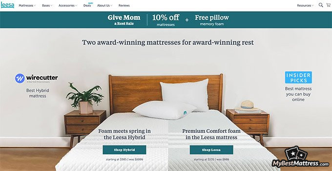 Leesa mattress reviews: front page Leesa mattress reviews: front page