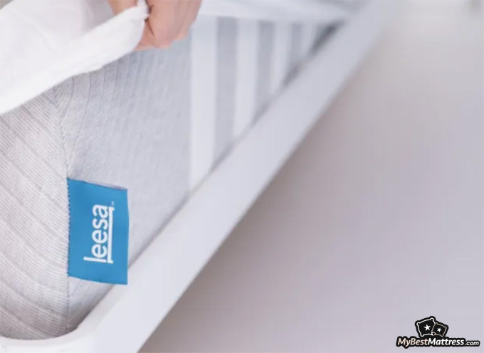 Leesa Hybrid Mattress Review: leesa mattress from a side angle. Leesa Hybrid Mattress Review: leesa mattress from a side angle.