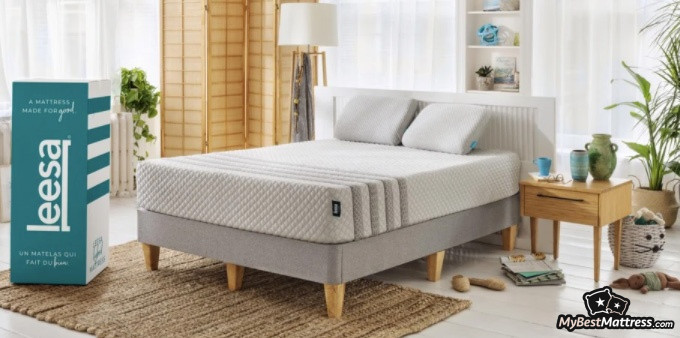 Leesa Hybrid Mattress Review: leesa mattress with packaging. Leesa Hybrid Mattress Review: leesa mattress with packaging.