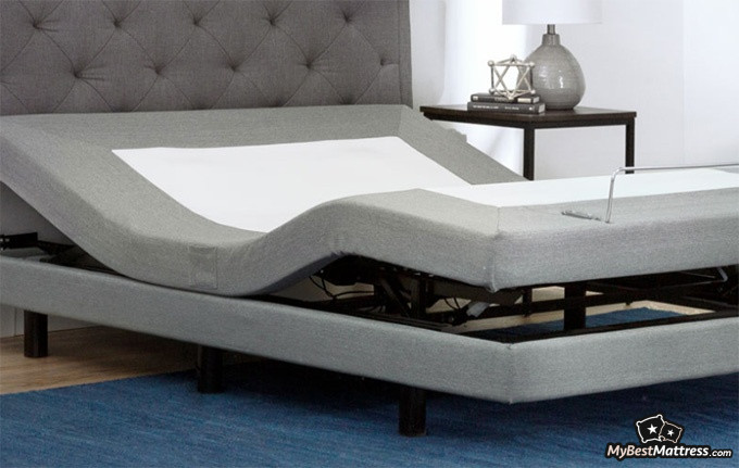 Lucid Hybrid mattress review: bed base. Lucid Hybrid mattress review: bed base.