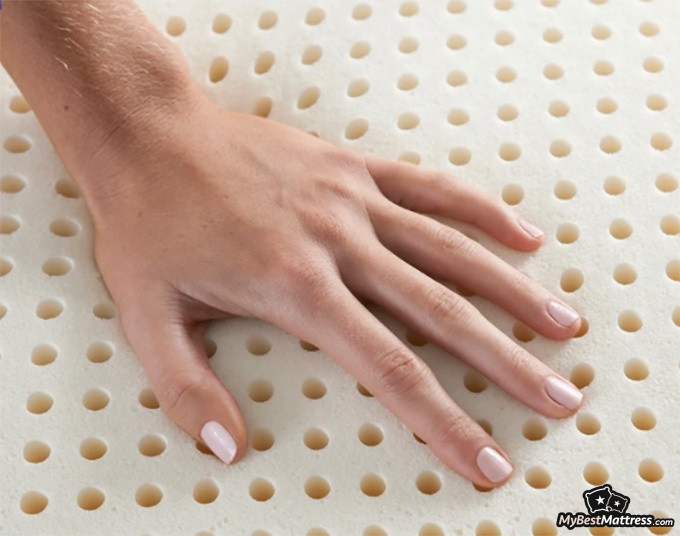 Luma Mattress Review: demonstration of firmness.