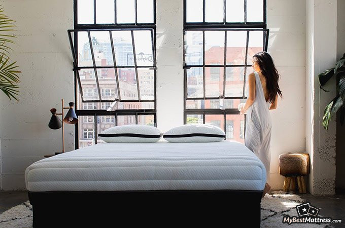 Luxi mattress review: the Luxi mattress in a room. Luxi mattress review: the Luxi mattress in a room.