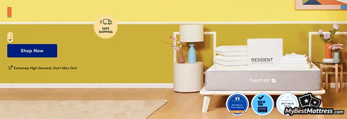 Nectar Lush mattress review: the front page of Nectar.