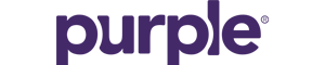 Purple Hybrid mattress review: Purple logo.
