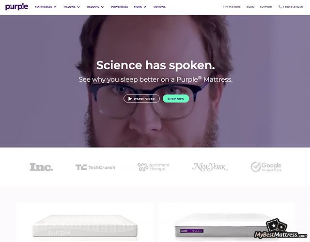 Purple PowerBase review: homepage Purple PowerBase review: homepage