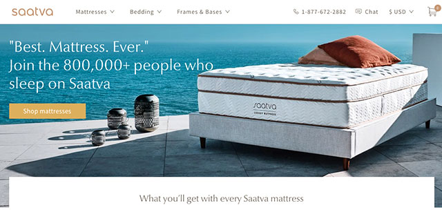 Saatva review: homepage Saatva review: homepage