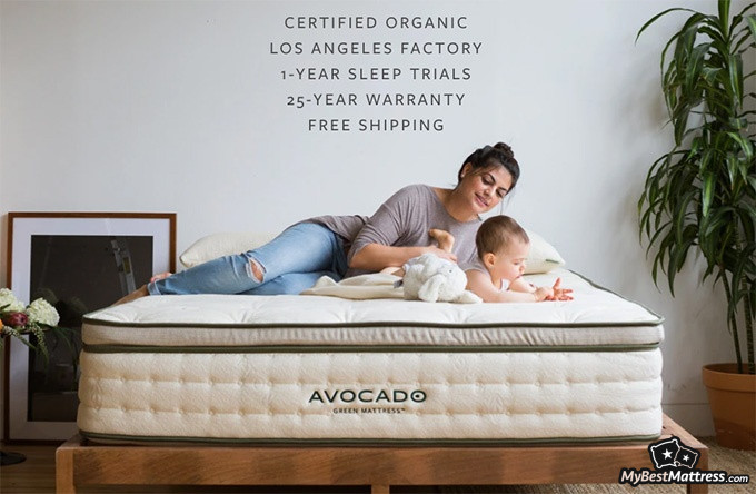 Saatva Latex Hybrid Review: Avocado mattress.