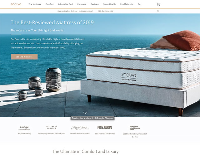 Saatva Organic Mattress Pad review: homepage Saatva Organic Mattress Pad review: homepage