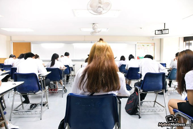 sleeping with eyes open: sitting in the back