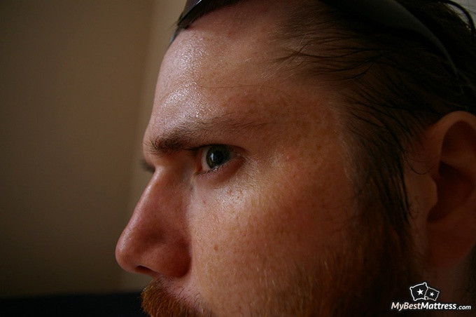 Sleep hallucinations: paranoid and stressed male Sleep hallucinations: paranoid and stressed male