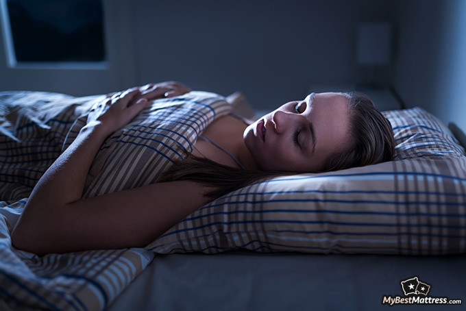 Sleeping Sitting Up - a woman, deep asleep.