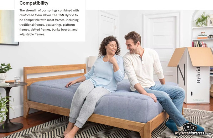 Tuft and Needle Hybrid mattress review: The mattress compatibility. Tuft and Needle Hybrid mattress review: The mattress compatibility.
