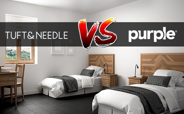 Tuft and Needle VS Purple: a room with two Scandinavian beds. Tuft and Needle VS Purple: a room with two Scandinavian beds.