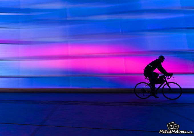Working out before bed: Cycling at night. Working out before bed: Cycling at night.