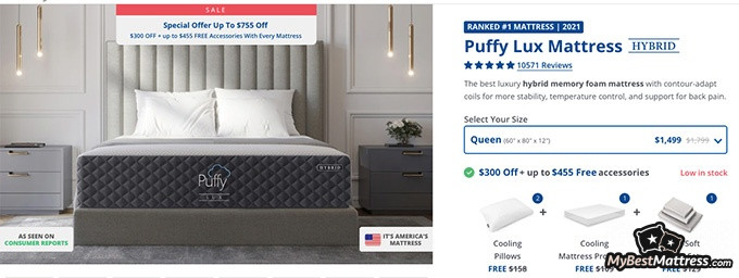 Yoga before bed: Puffy Lux Mattress.