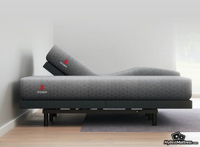 Zoma mattress reviews: Zoma mattress in a Zoma adjustable base Zoma mattress reviews: Zoma mattress in a Zoma adjustable base